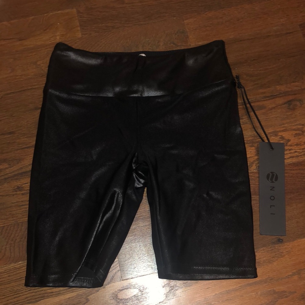 Liquid gloss biker short